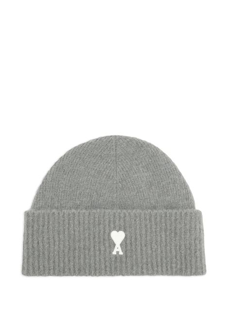 cappello beanie adc unisex grigio AMI PARIS | UBO005.KN0135058